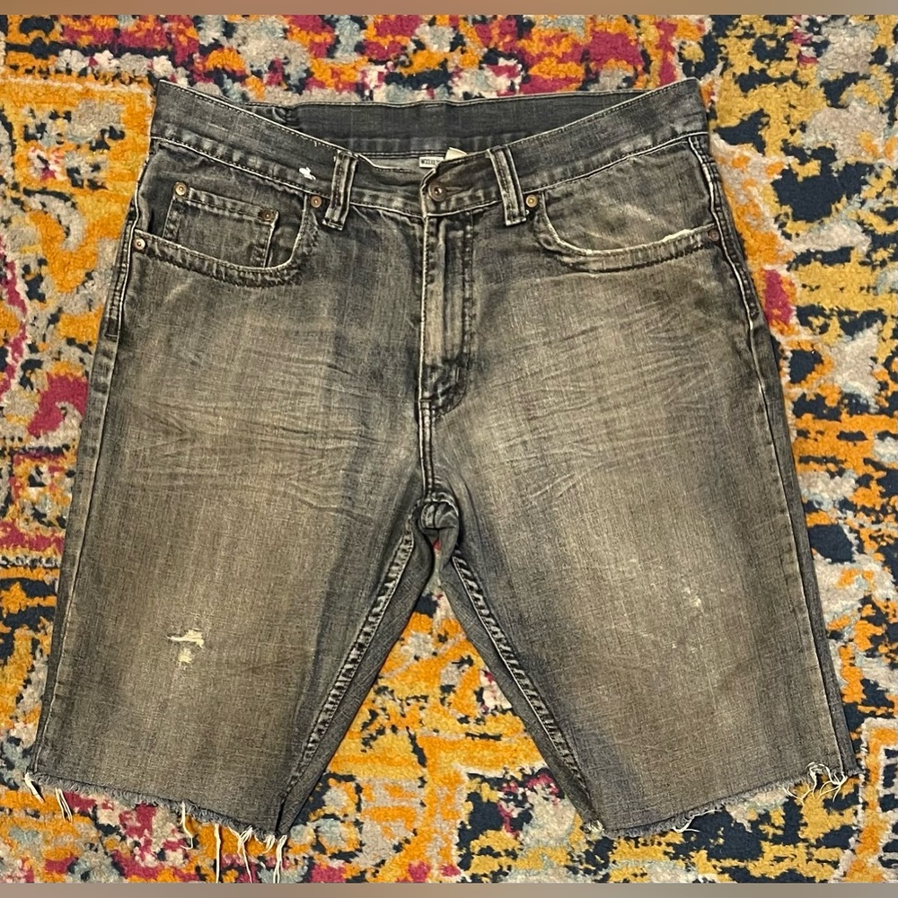 Flypaper Denim Jean Shorts Distressed Cut-Off Size 33